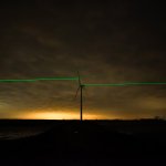 The Windlicht  projects transformes the landscape and puts the wind energy in a different perspective. Photo: Courtesy of the artist.
